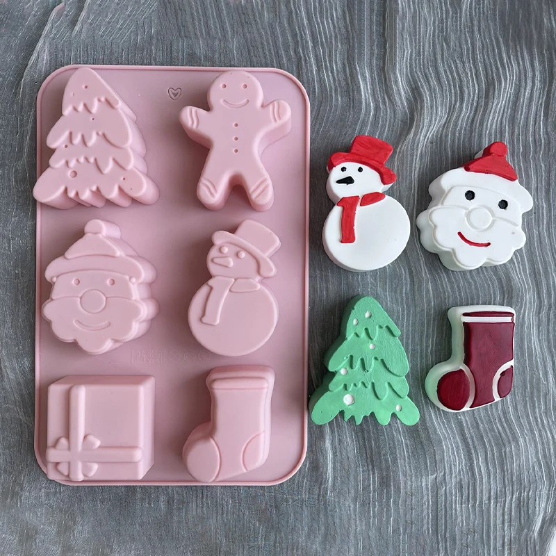 Christmas Theme Bell Christmas Tree Old Man DIY Soap Mold Silicone Cake Mold Baking Mold Epoxy Mold Silicon Moulds Baking Tools