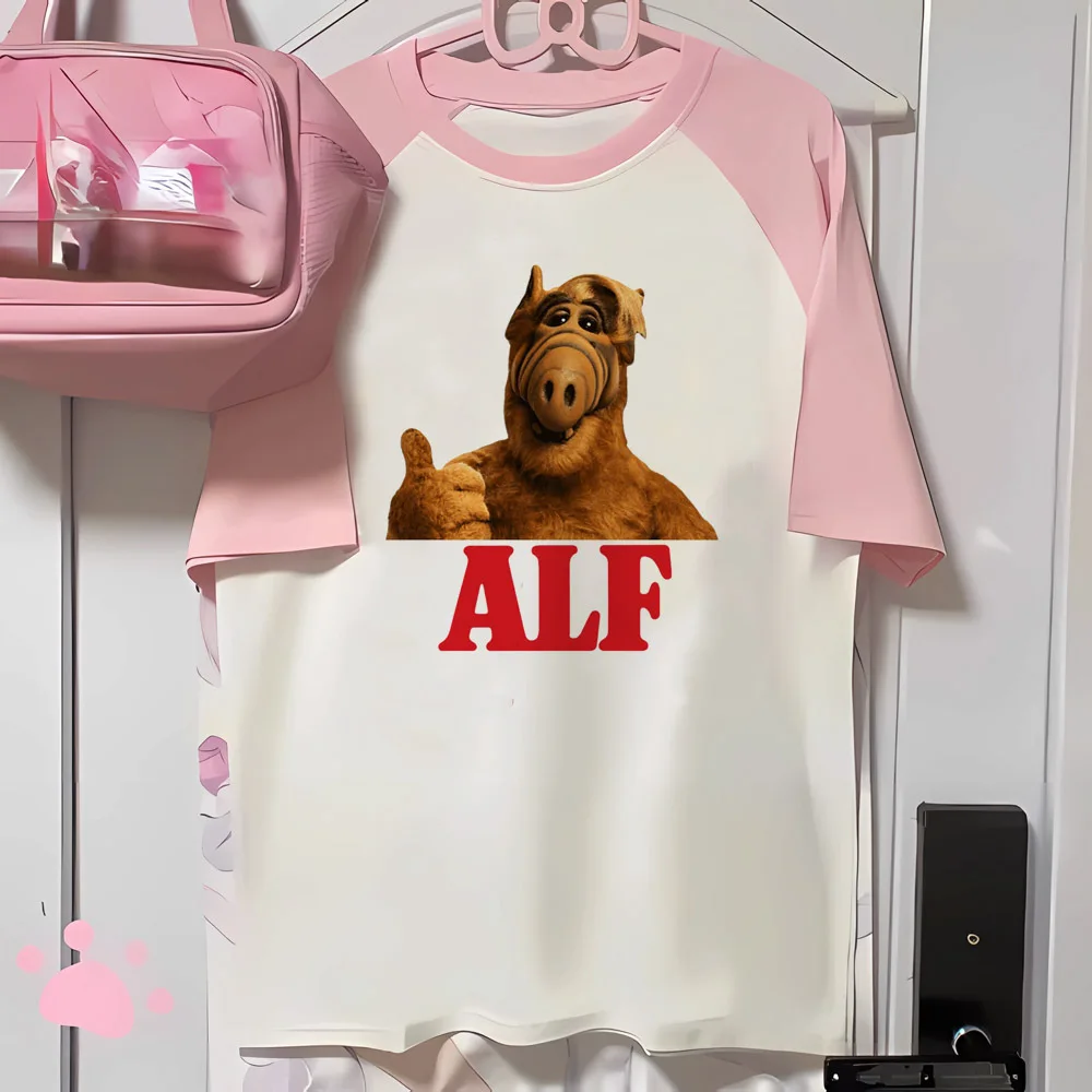 Футболка женская повседневная с круглым вырезом и принтом