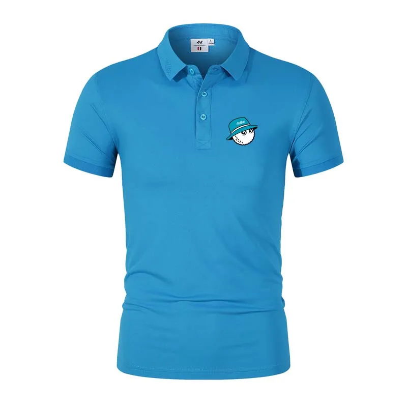 Golf Shirts for Men Summer Golf Men's T-Shirt Breathable Quick-Drying Sports High-Quality Loose Elastic POLO Shirt Short-Sleeve