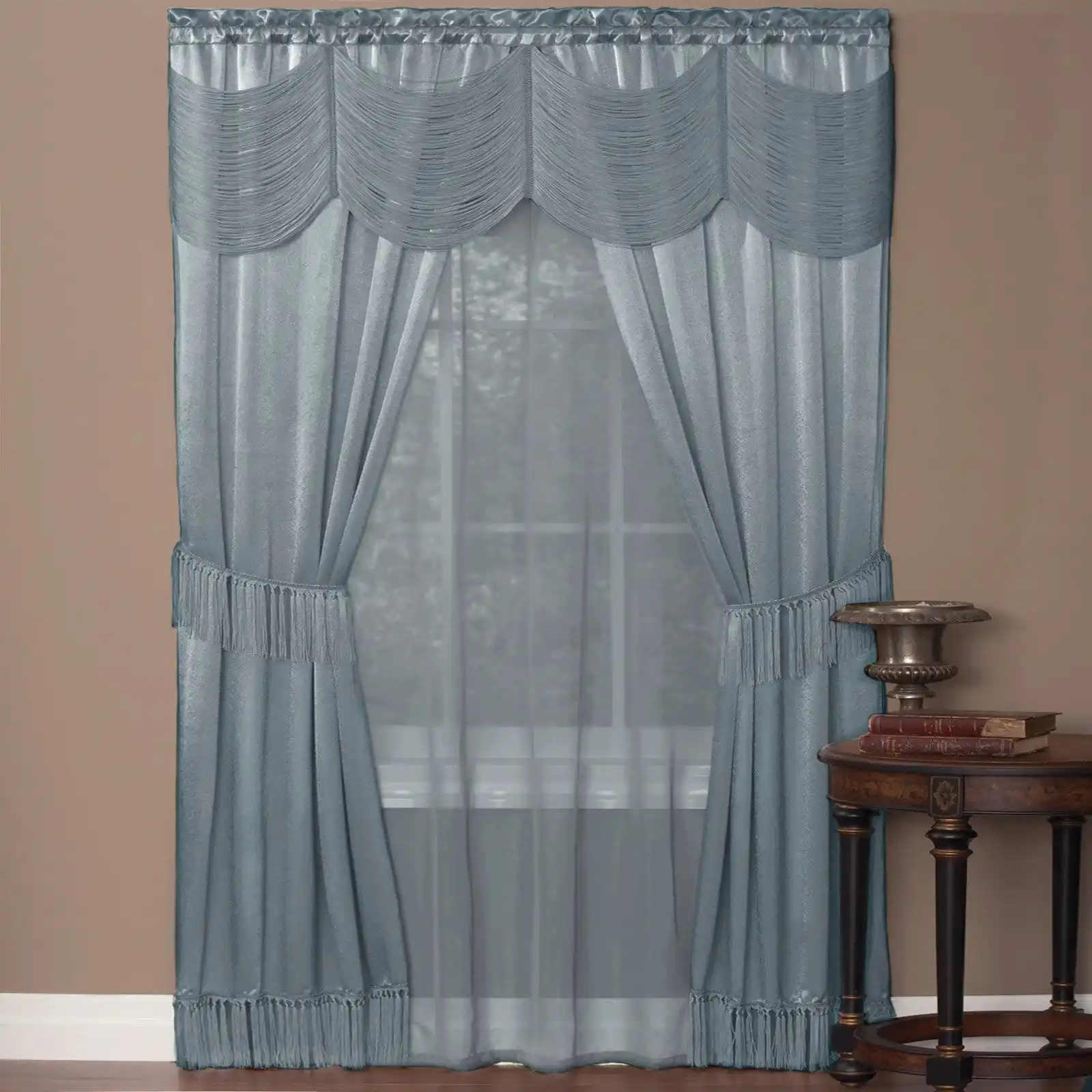 

Transitional Rod Pocket Sheer Curtain Set, 56" x 63" (5 Panels)