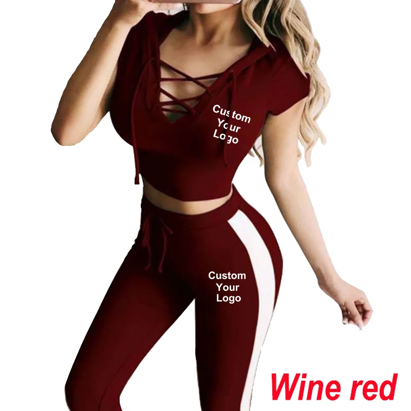 Женский спортивный костюм с коротким рукавом футболка и брюки