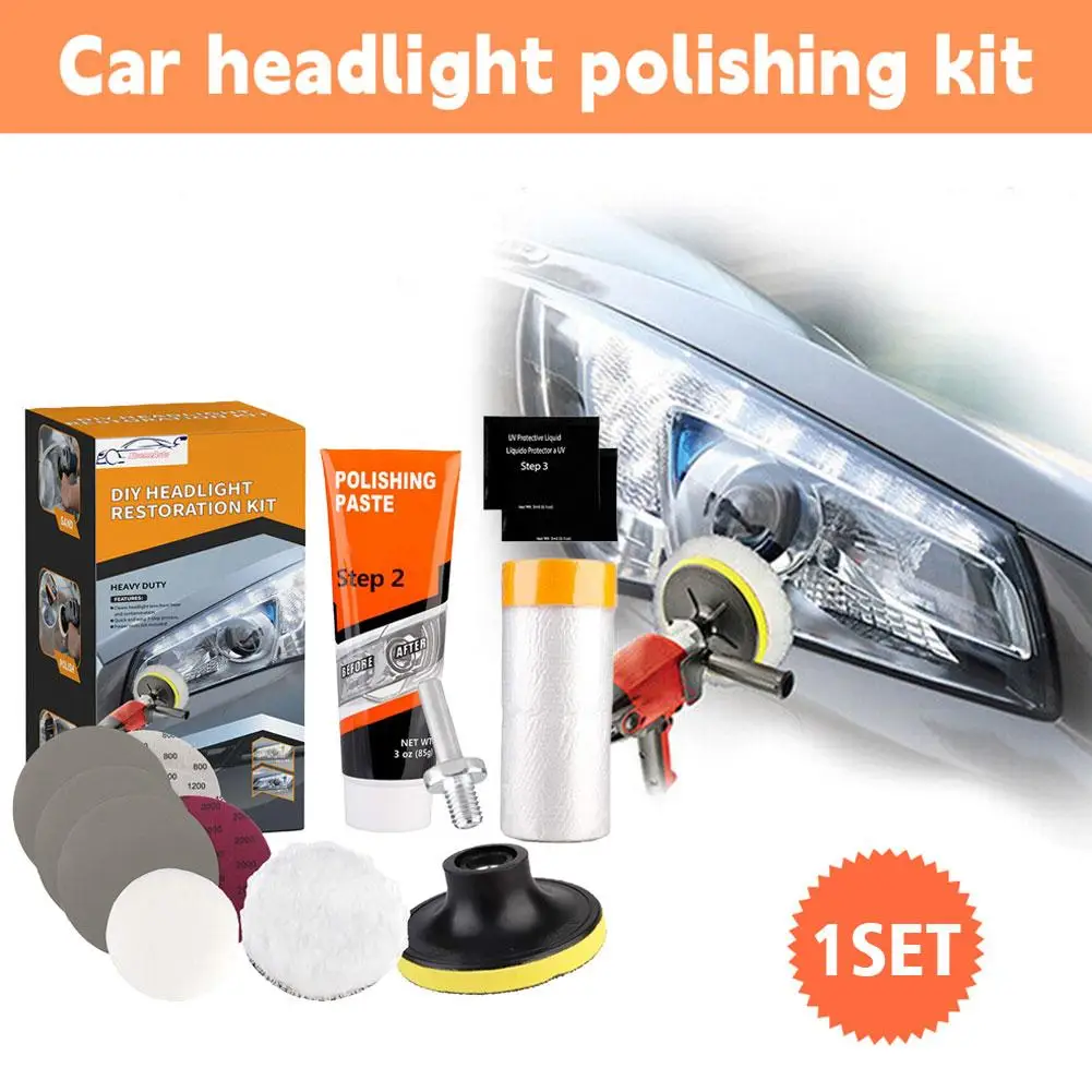 

Car Headlight Restoration Polishing Kits Chemical Brightener Light Paste Lens Cleaning Refurbish Tool Headlamp Repair Polis G7Y4