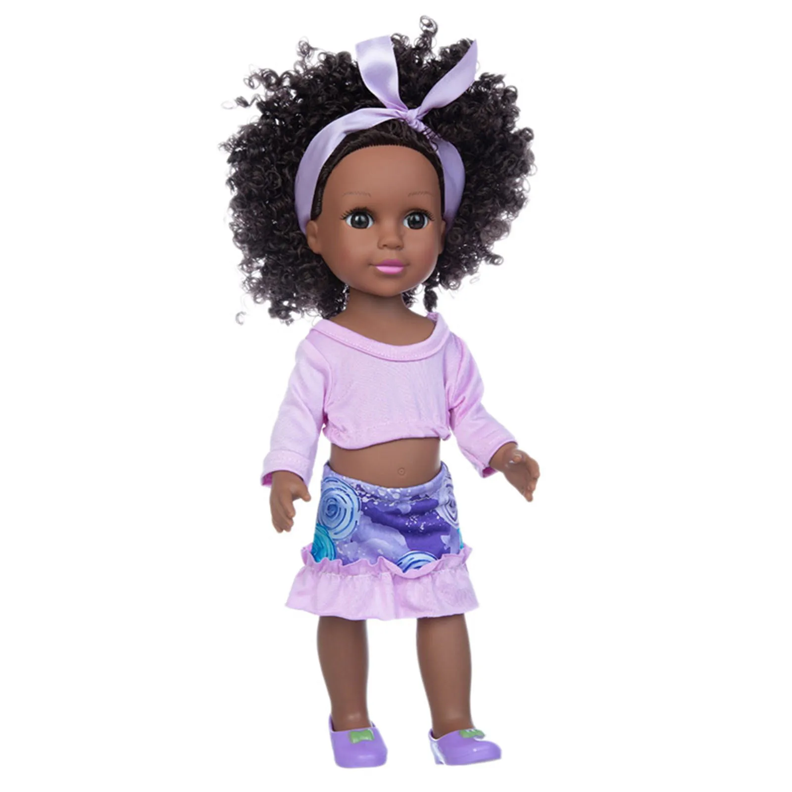 

Baby Black Toy Black Black Vinyl Curly 35CM Cute Baby African Education