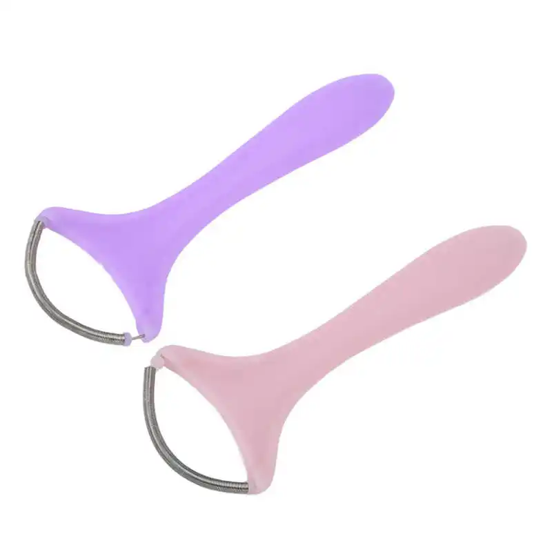 

2pcs Spring Facial Hair Remover Women Portable Stainless Steel Plastic Threading Face Epilator For Upper Lip Chin Cheeks