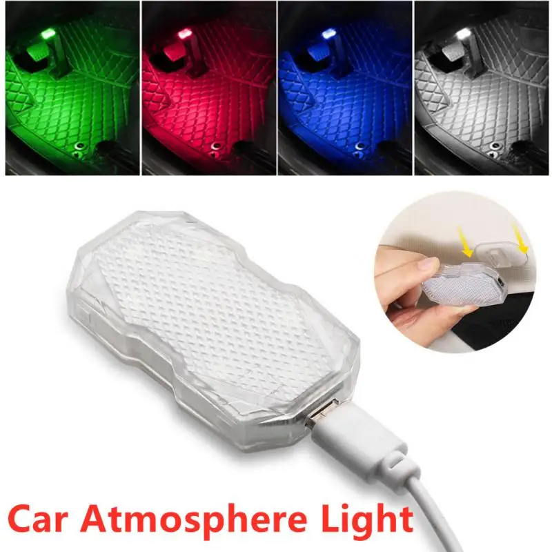 

Car Atmosphere Light Touch Light Rechargeable Car Tail Box Light Colorful Voice-activated LED Ambient Light Car Interior Light