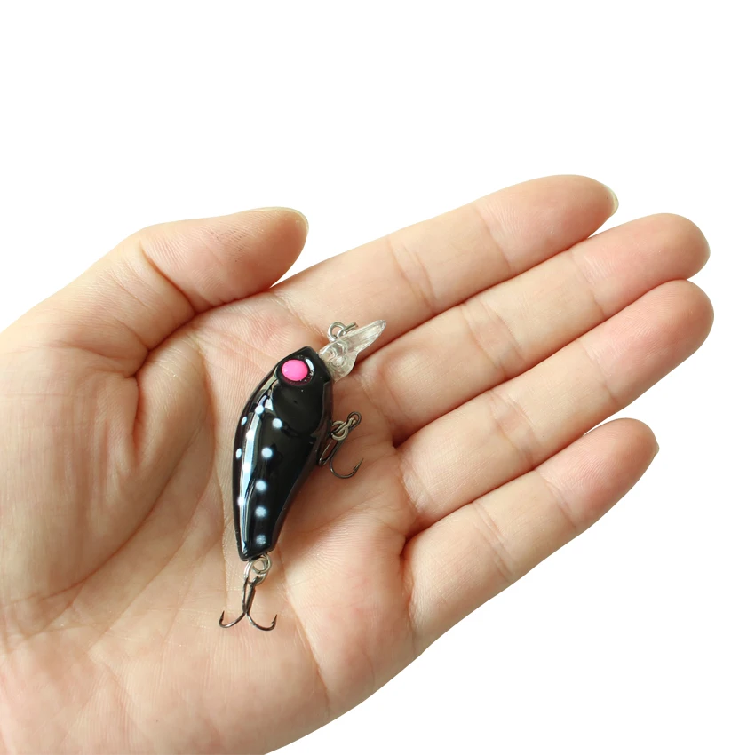 

2pcs 4.5cm 3.3g Plastic Hard Bait Fishing Wobblers Pesca Fishing Tackle Trout Lure Crank Bait