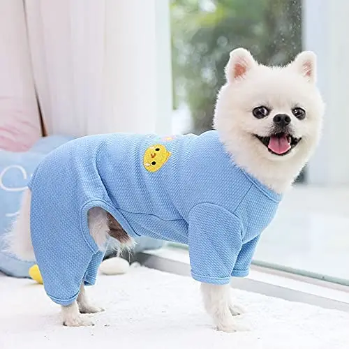 

Dog Pajamas for Small Dog Boy Girl Thin Puppy Pjs Jammies 4 Leg Dog Clothes for Chihuahua Yorkie Cute Onesies Jumpsuit Clothing