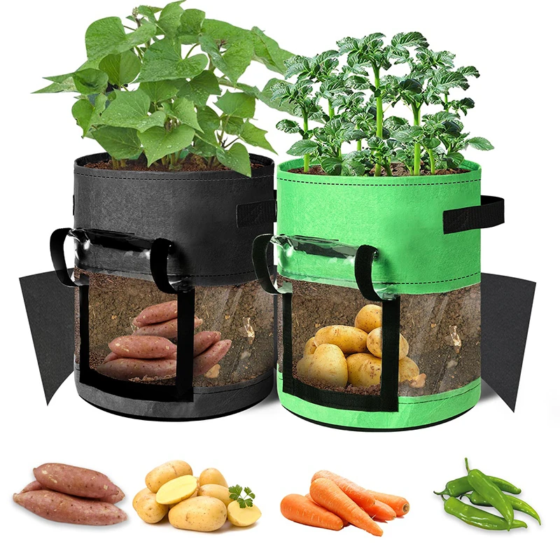 

Plant Bags Outdoor Garden Bag Gardening Accessories Plants Grow Indoor Tools Vegetable Cover Canvas Pot Planting Potato Products