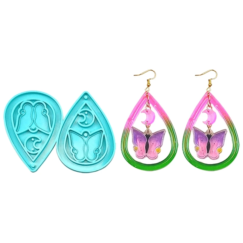 

1Pc/3Pcs Diy Crystal Epoxy Mold Earrings Mold Hanging Pendant Decoration Mold
