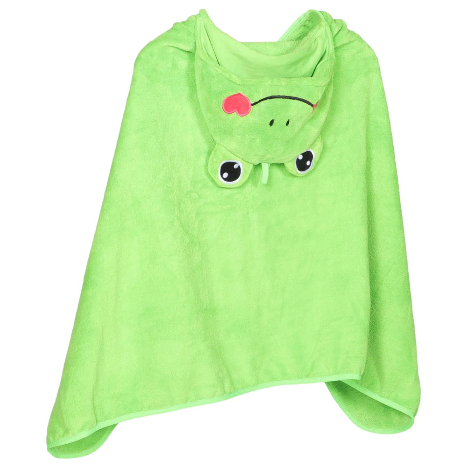 

Kids Hooded Towel Shower Cartoon Bathing Children 120x93cm Super Absorbent Bathrobe Green Polyester Toddlers Newborn