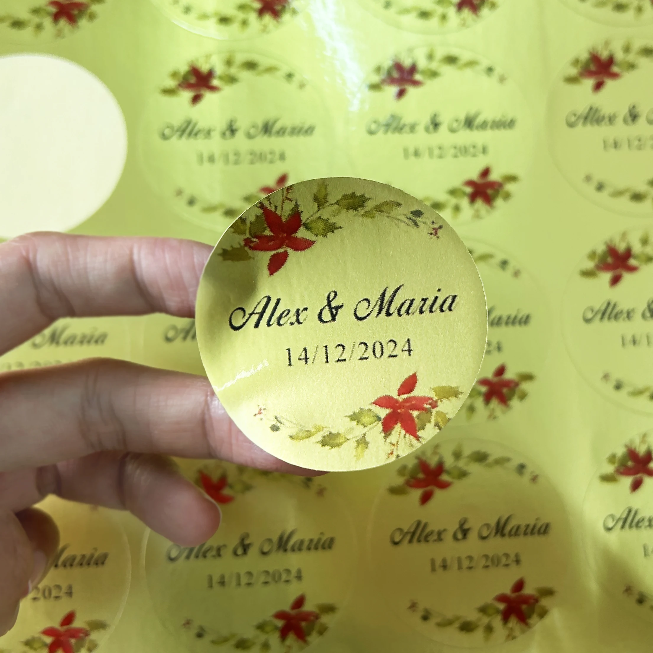 Легкие матовые золотые наклейки по индивидуальному заказу персонализированный