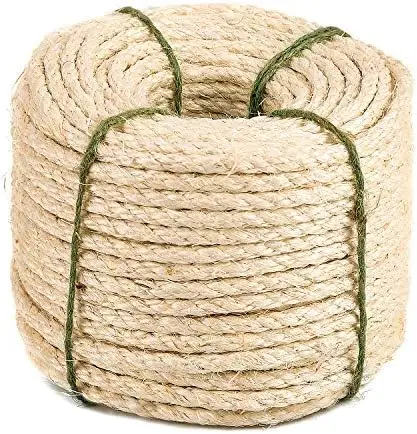 

Yangbaga Cuerda de Sisal Gatos 8mm, para Rascador de Gatos, Reemplazo Rascador para Reparación Árbol, Contiene una Bola de Sis