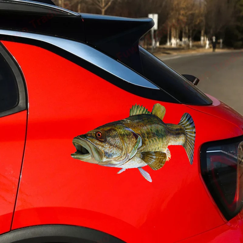 

Индивидуальная Автомобильная наклейка «Павлин окунь рыба» для автомобиля мотоцикла, бампер на лобовое стекло, Высококачественная Водонеп...