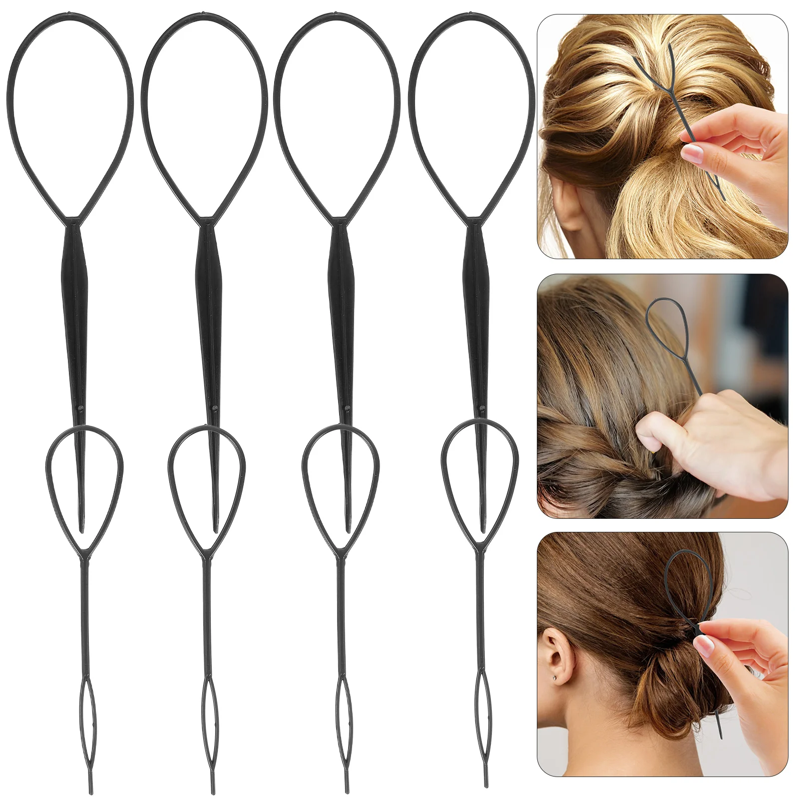 2/8 шт. пластиковые косы для вязания крючком игла волос косички хвоста прическа