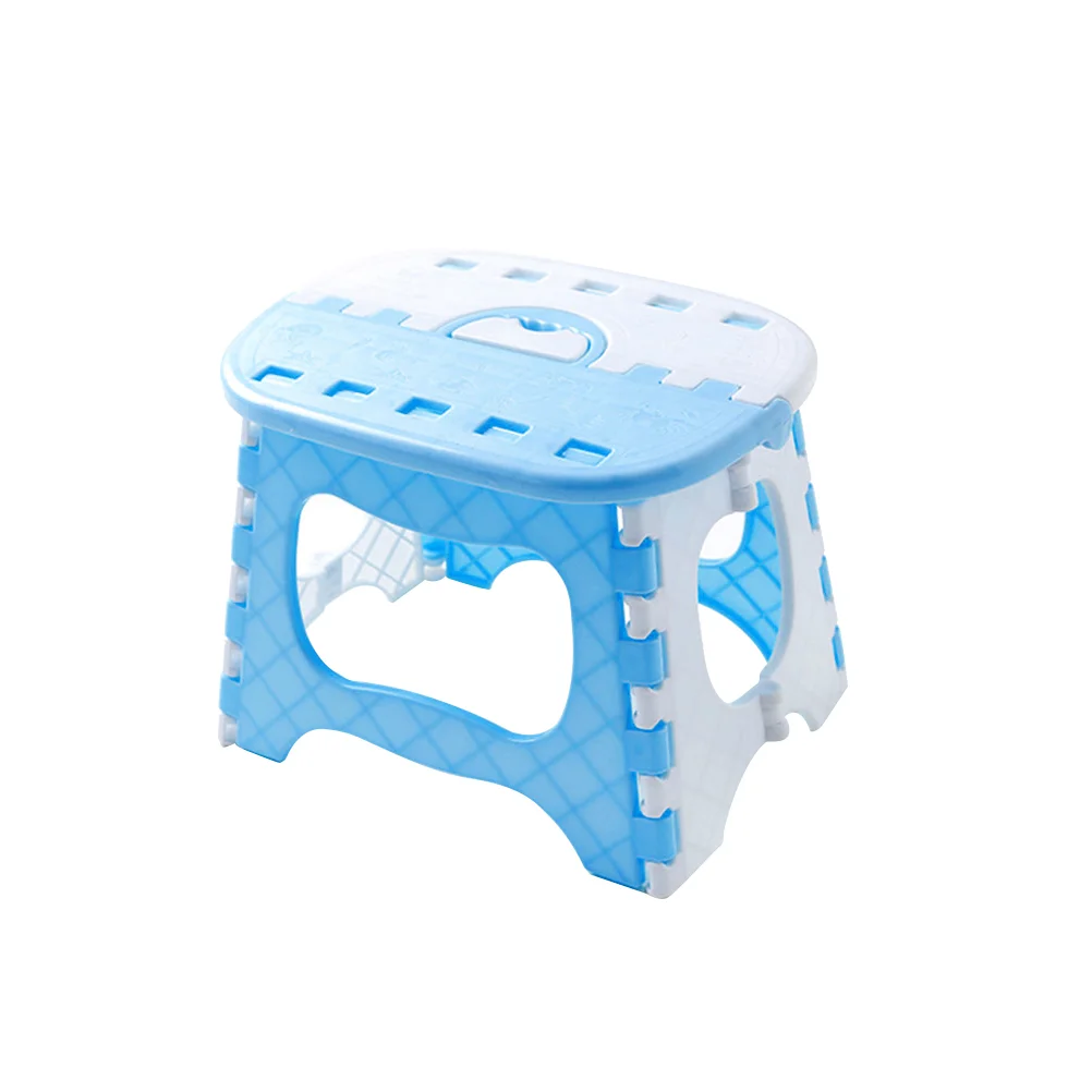 

Plastic Folding Step Stool Portable Stool for Kids Home Bathroom Garden Kitchen Livingroom (Blue)