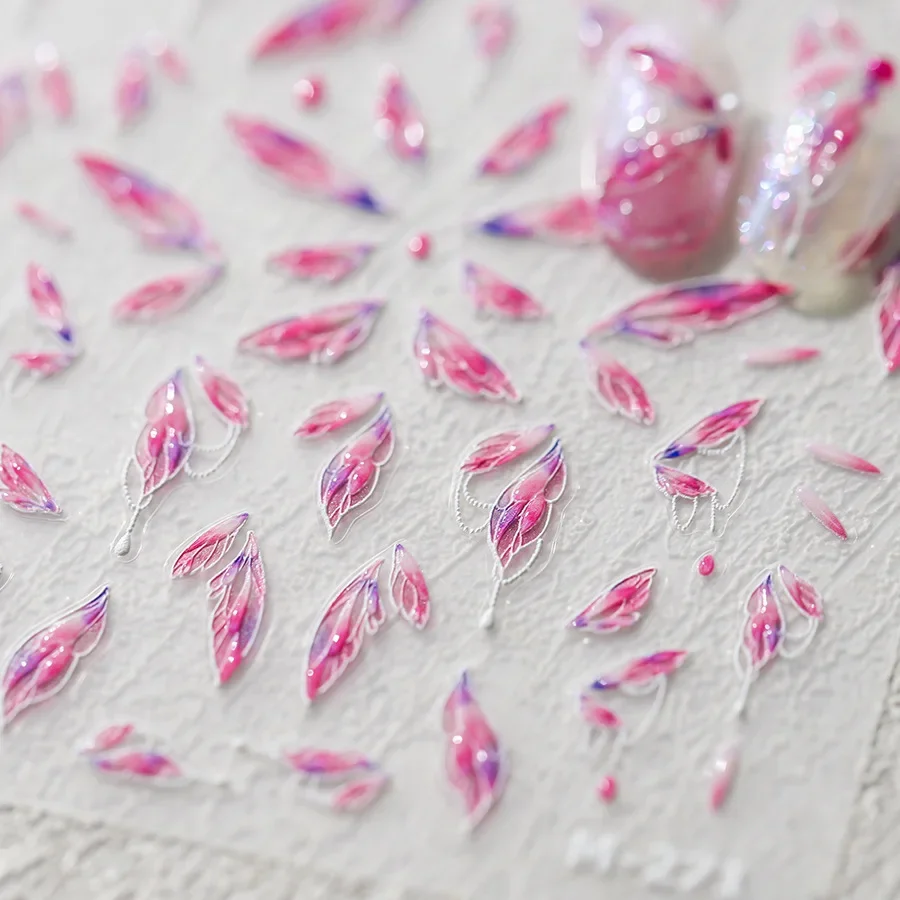 Блестящие лазерные сладкие розовые градиентные поляризационные перьяные крылья