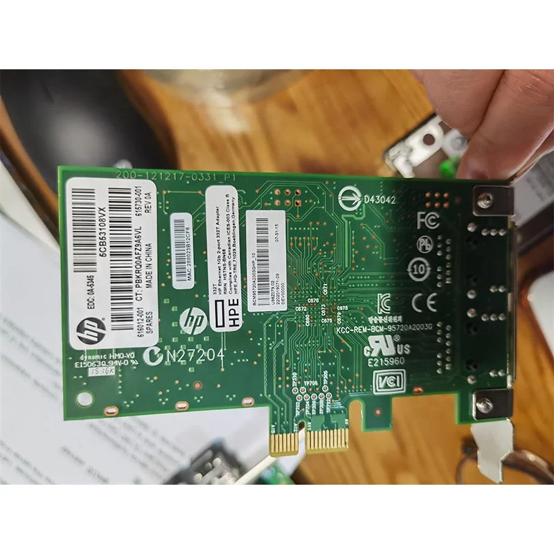 

New 615732-B21 HP Ethernet 1-GB 2-Port 332T NETWORK CARD Adapter