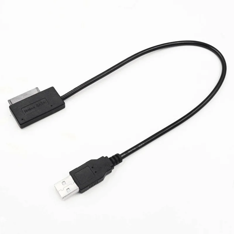 

USB 2.0 To Mini Sata II 7+6 13Pin Adapter Converter Cable Steady Style for Laptop CD/DVD ROM Slimline Drive HDD CADDY