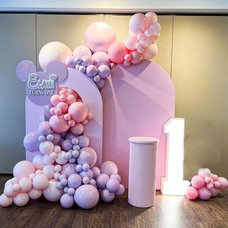 

Macaroon Balloon Arch Set Purple Pink Baby Baptism Shower Birthday Party Balloons Garland Romantic Wedding Balloon Decoration