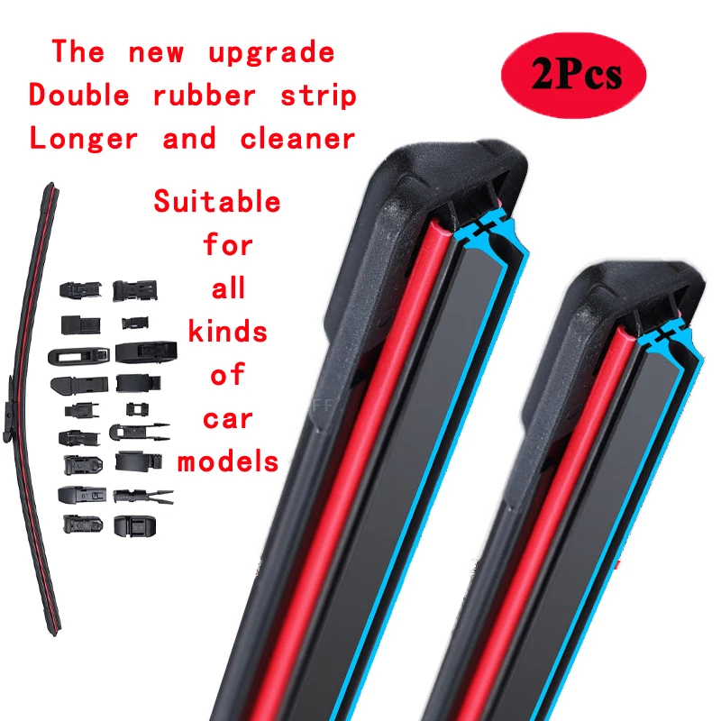 For Subaru Liberty BF BC BD BG BE BH BL BP B13 Outback Wagon Sedan 1989 1994 1998 2003 2005 2009 Double Rubber Car Wiper Blades