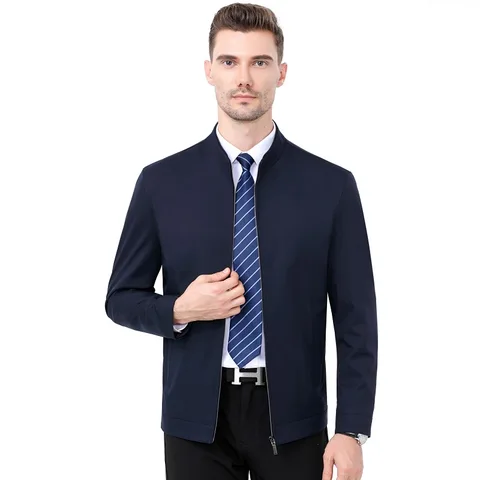Мужская деловая куртка с воротником-стойкой, устойчивая к механическим ударам, невидимая гибсветильник легкая защитная одежда для самообороны