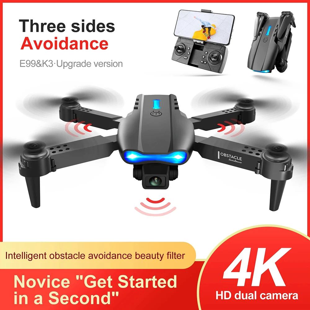 

E99 Pro Drones Professional 4K HD Camera FPV RC Mini Drone With WiFi Aerial Photography Helicopter Foldable Quadcopter Dron Toys