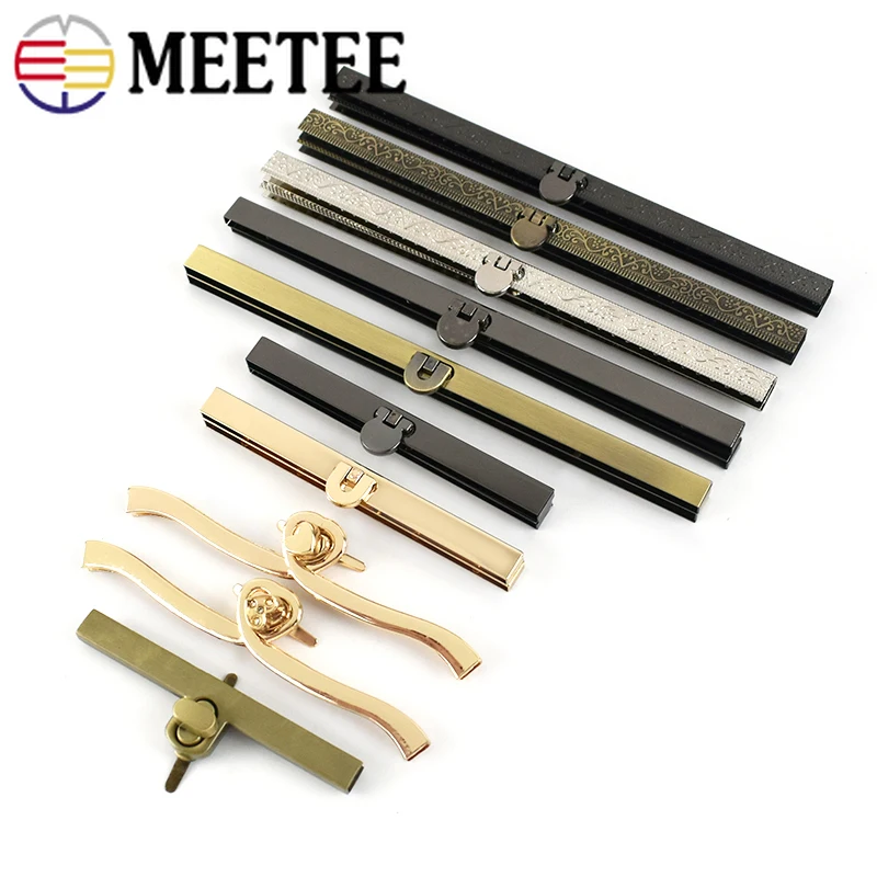 2/5Pcs Meetee Metal Bag Purse Frame Buckles Wallet Handbag Part Decoration Lock Clip Clasp Closure Hook DIY Hardware Accessories |