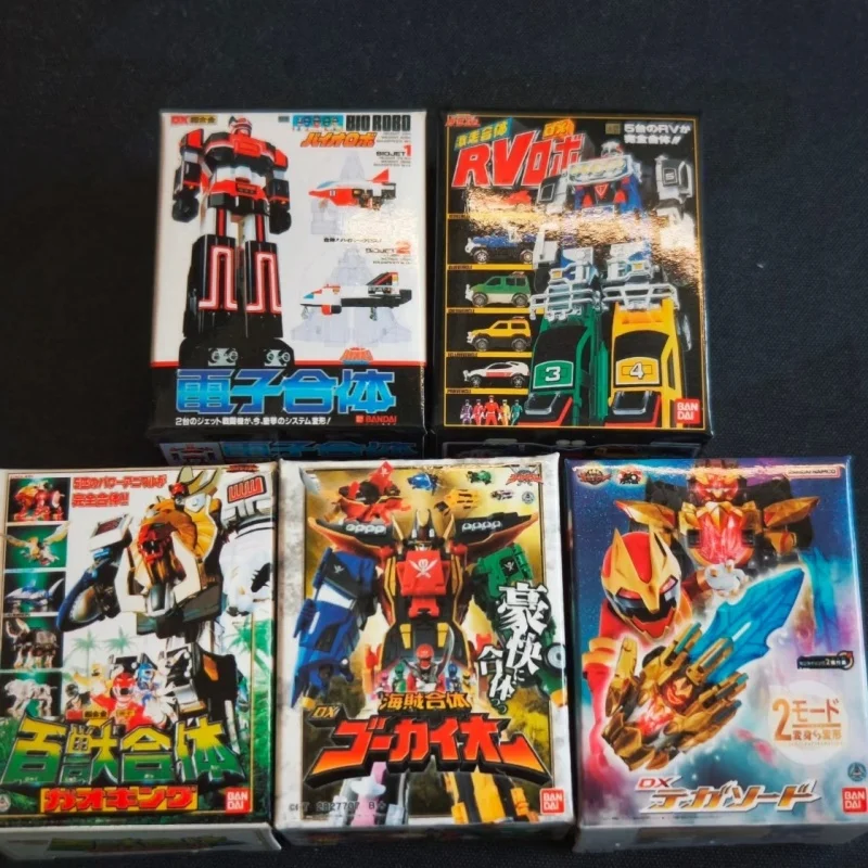 Фото Коллекционная миниатюрная модель робота Bandai Super Sentai DX Gokaioh Tegasword в коробке, гашапон для фанатов аниме №1