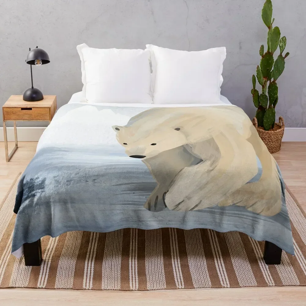 Сохраняйте белых медведей-абстрактная Арктическая Акварельная