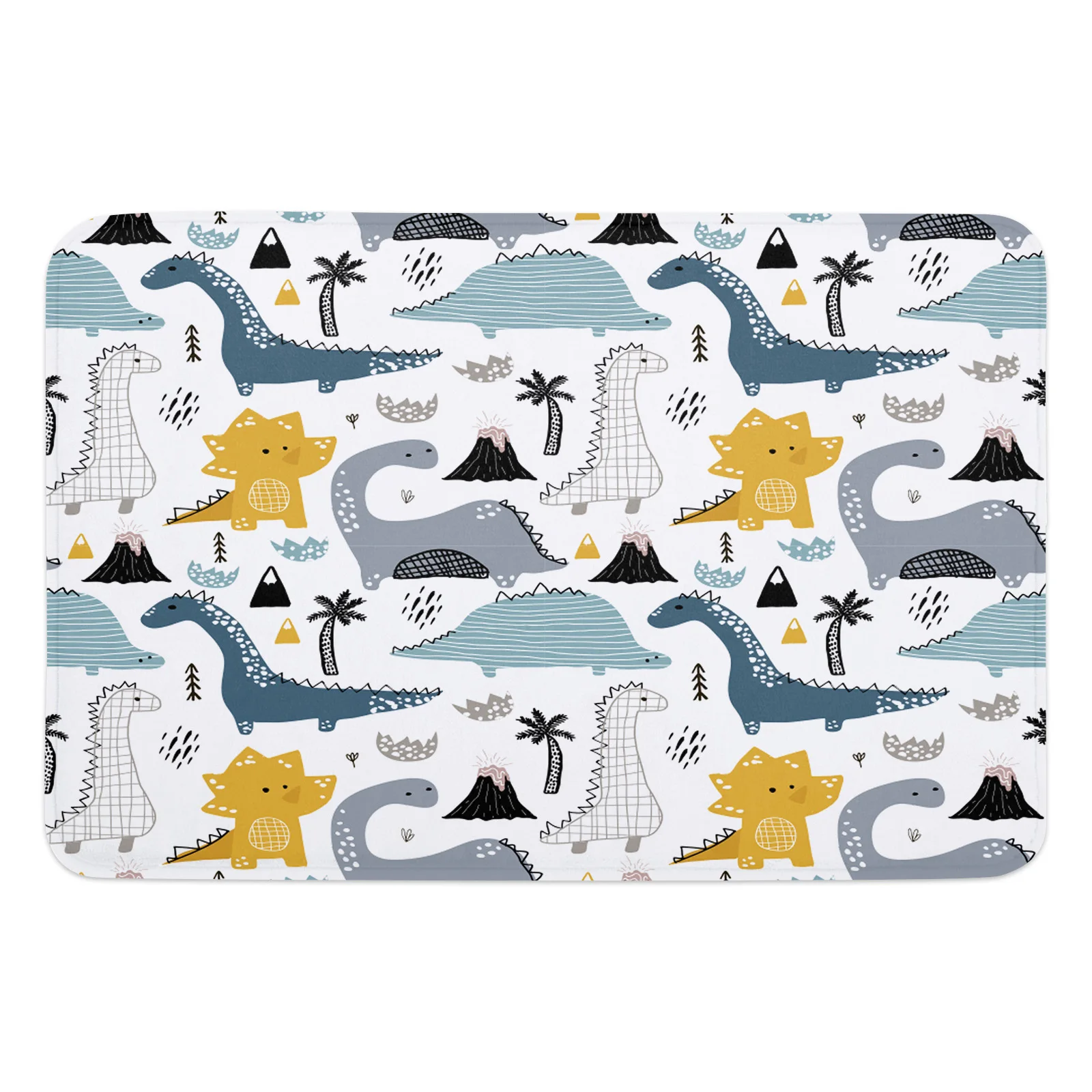 Милый мультяшный динозавр кавайный напольный коврик для входной двери гостиной