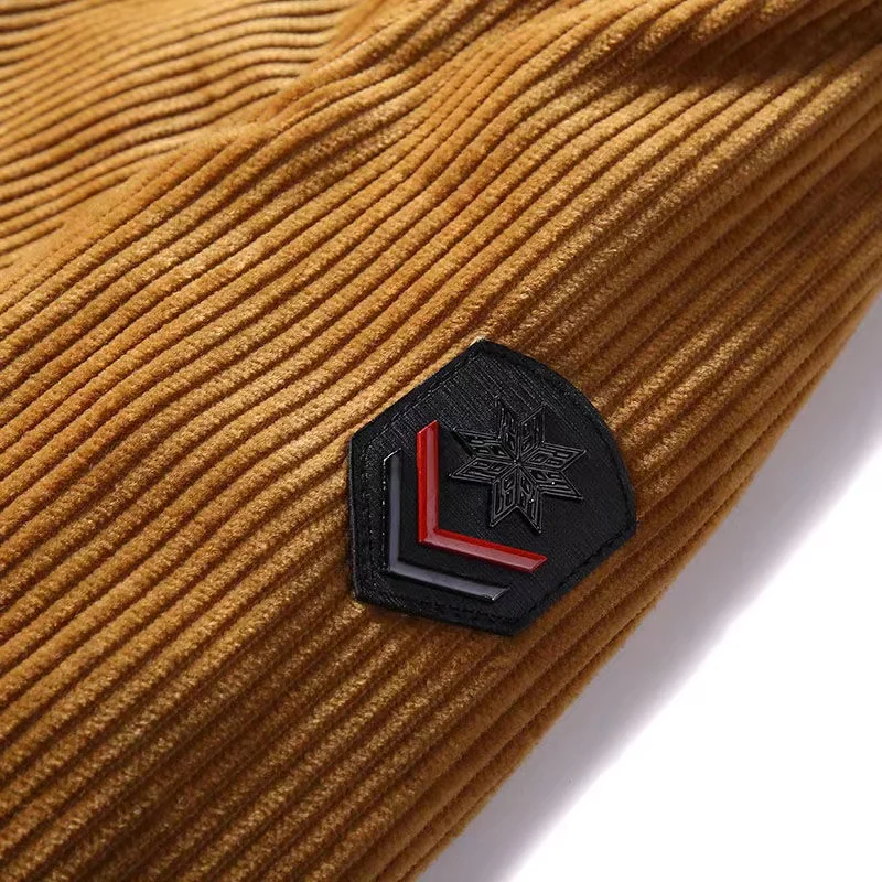 Brand Corduroy Men's Jacket 2021 Autumn Winter Male Coat Thickened Padded Lapel Cotton Clothing Retro Tooling Warm Tops Man