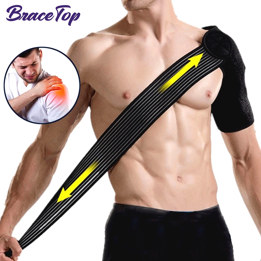 

BraceTop Detachable Shoulder Brace Compression Support for Torn Rotator Cuff AC Joint Pain Relief Tendonitis Orthosis Dislocated