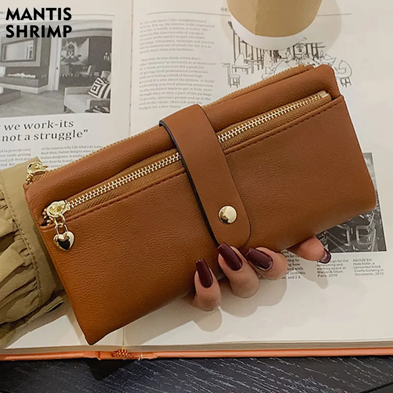 

Wallet for Women Fashion New Women Long Wallets Pure Color Clutch Bag Women's Card Bag Coin Purse Female Simple All Match Purse
