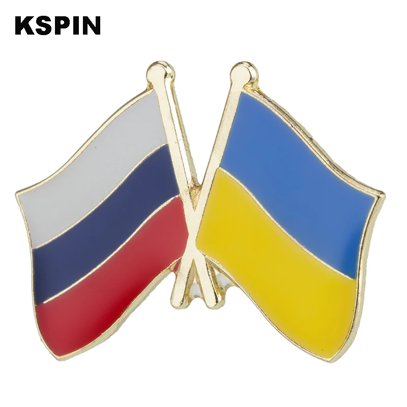 

Russia and Ukraine Flag Lapel Pin Flag badge Brooch Pins Badges 10Pcs a Lot