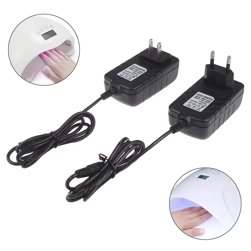 

NEW 24V 2A EU/US Power Supply Adapter For UV LED Lamp Nail Dryer Nail Art Tools
