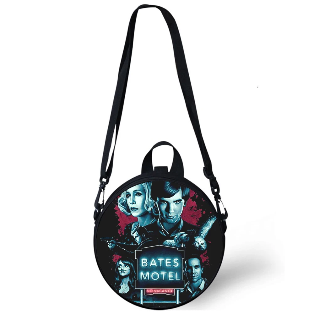 Bates Motel  Child kindergarten Bag 3D Print Crossbody Shoulder Bags For School Women Mini Round Bagpacks Rugtas Bag