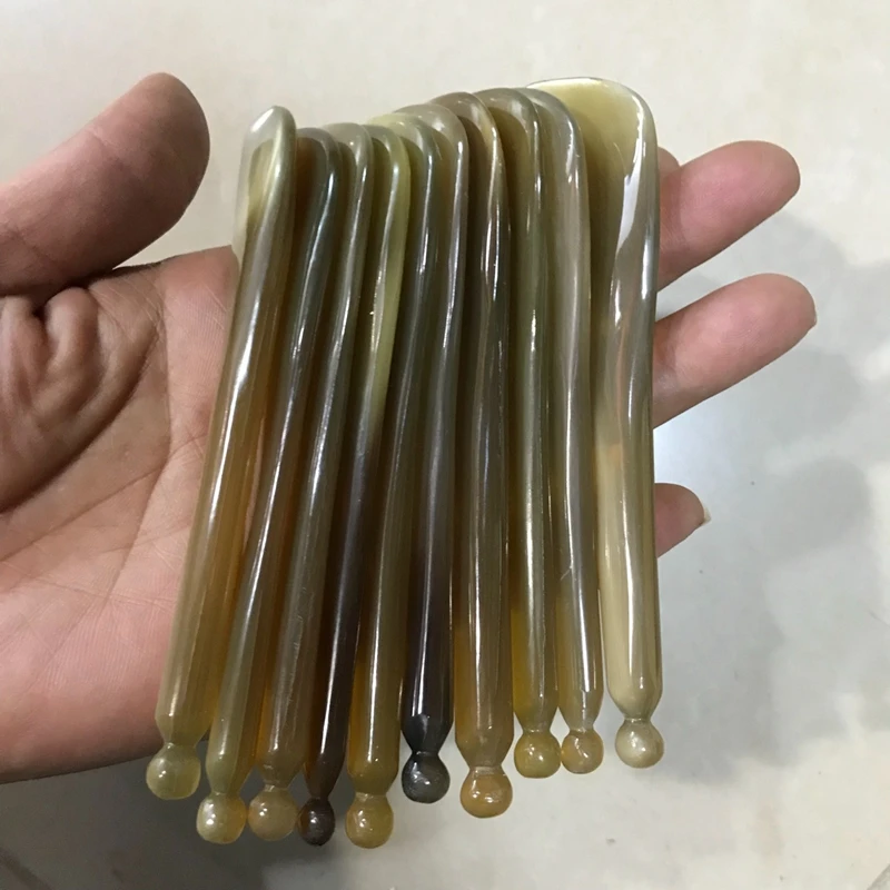 Натуральная скребковая пластина из быка для массажа Gua Sha, лифтинга лица, удаления морщин и традиционной китайской аккупунктуры.