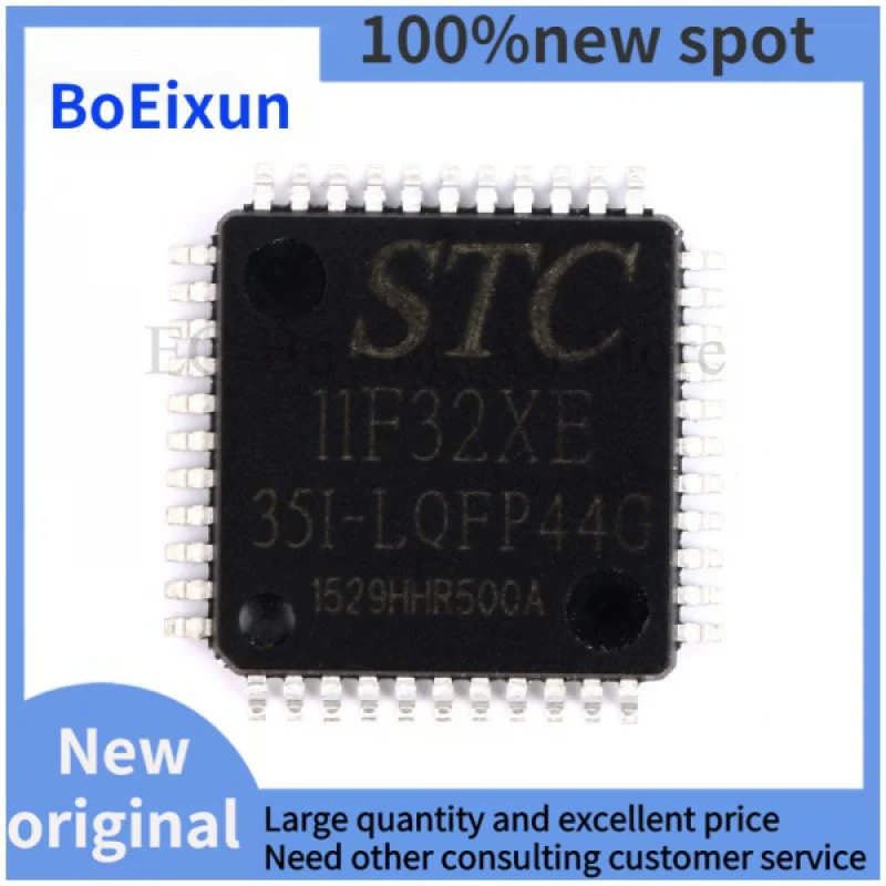 

100% New STC11F32XE STC11F32XE-35I STC 11F32XE LQFP44 LQFP44G 1T 8051 Microcontroller MCU IC Controller Chip 11F32XE-35I-LQFP44