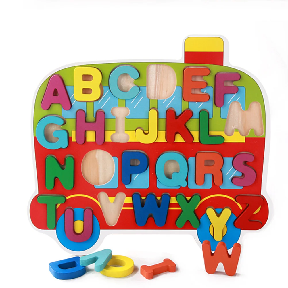 

Delicate Alphabet Puzzle Early Education Puzzle Blocks for Use (Car Design Alphabet Puzzle)