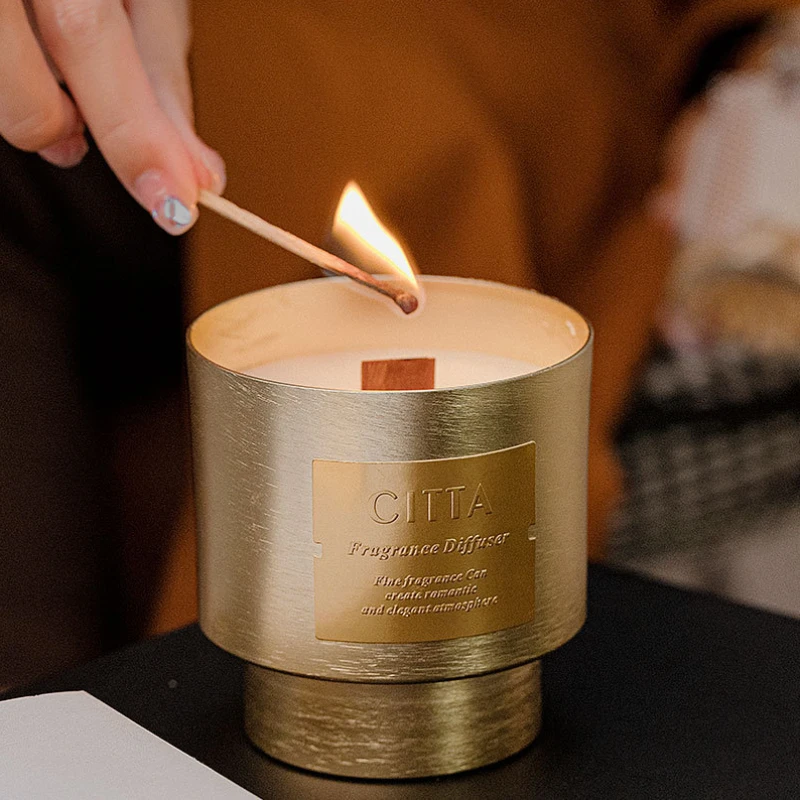 

Candle Glass Jars Wholesale Golden Luxury Candles Scented Fragrance of Wedding Guest Gift Decorative Candles