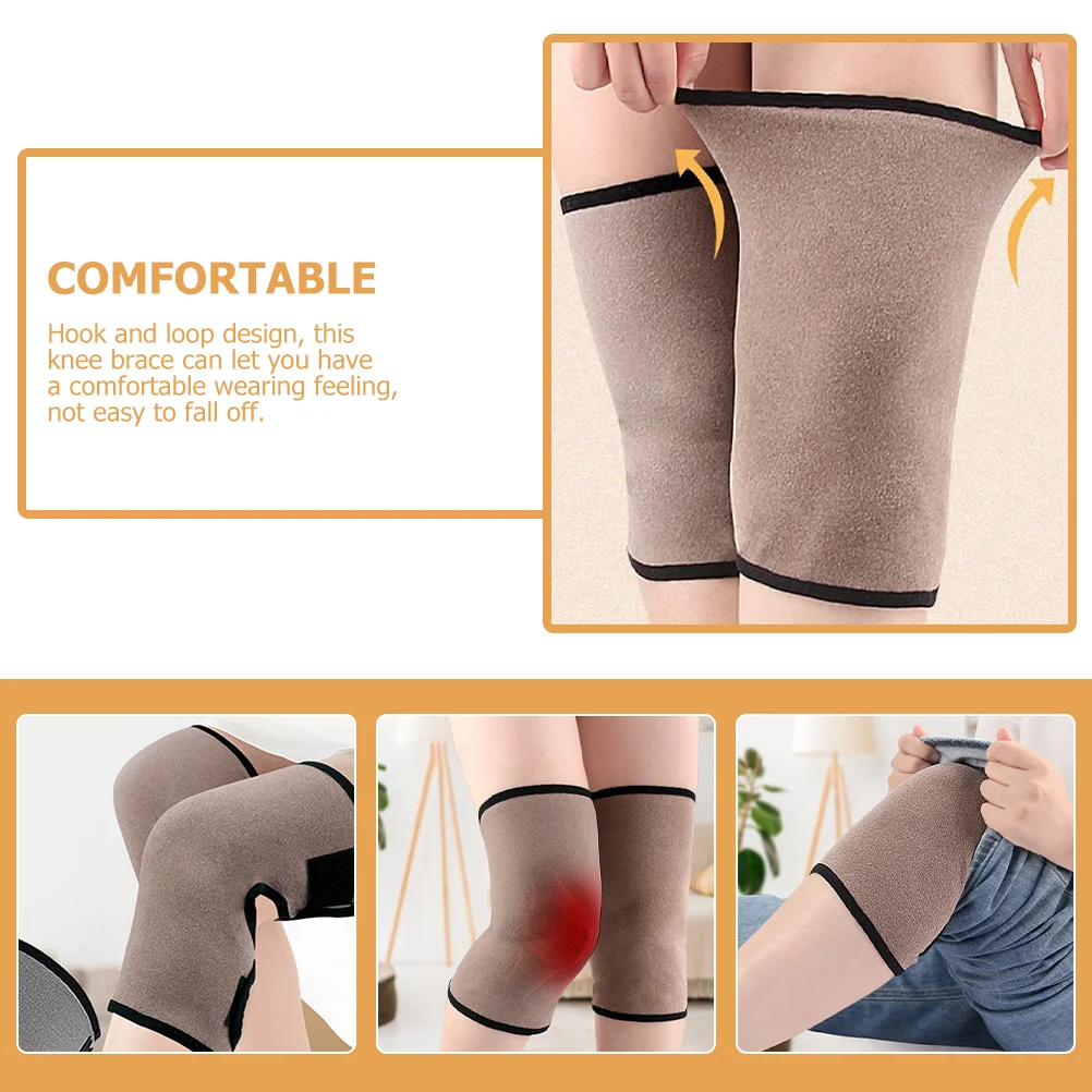 

1 Pair Elastic Knee Braces Running Knee Sleeves Sports Knee Braces Hook and Loop Knee Protectors