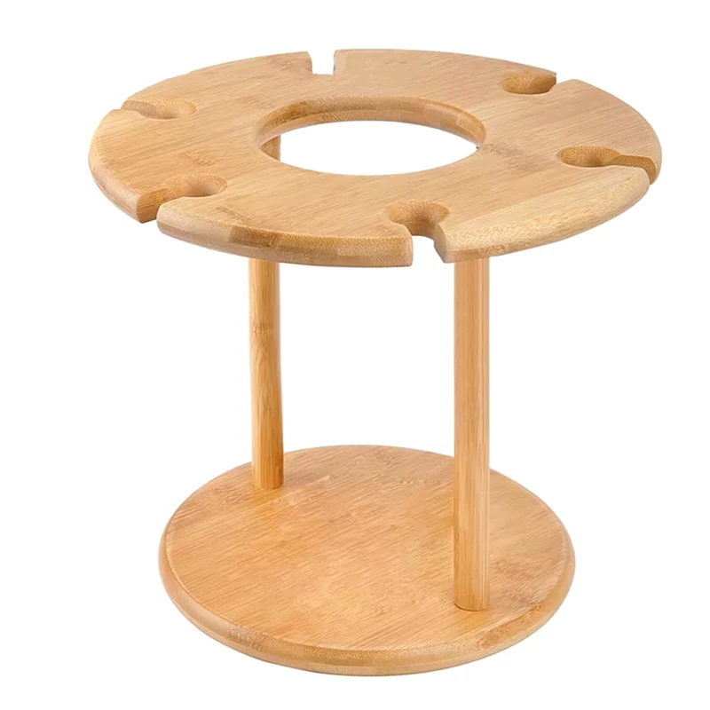 Стойка для бокалов отдельно стоящая стойка хранения натуральный бамбук