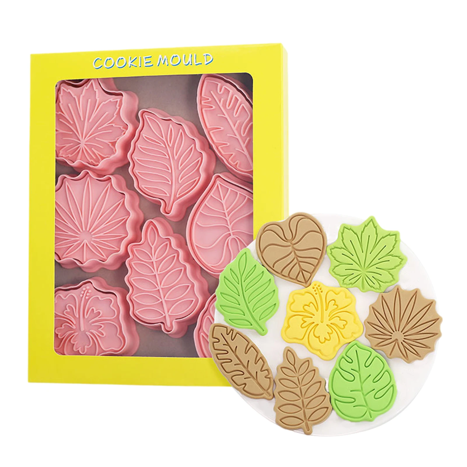 

3D Cookie Molds Set Cookie Cutters Biscuit Cutter Food Grade PP Biscuit Baking Moulds Christmas Easter Birthday Cake Mockup