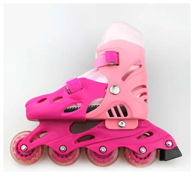 

Microfiber Leather Roller Skates Printed Adult Double Line Skates Women Two Line Skating Shoes PU 4 Wheels