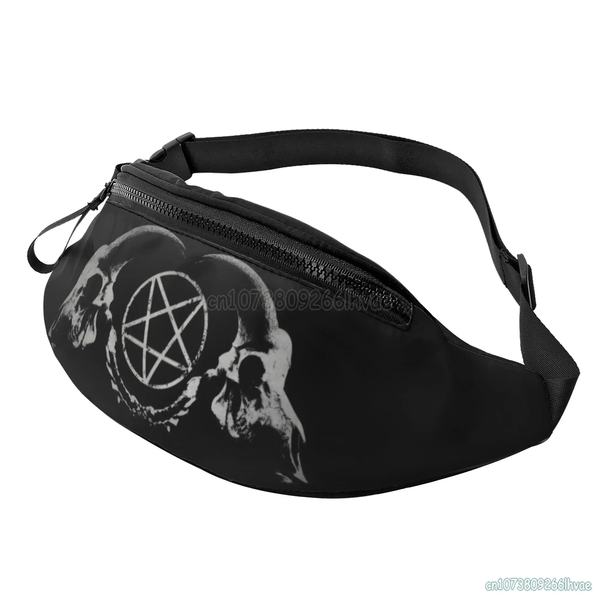 

Pentagram Satantic Occult Church of Satan Goat Goth Waist Bag Men Women Crossbody Shoulder Bag for Travel Hiking Running Cycling