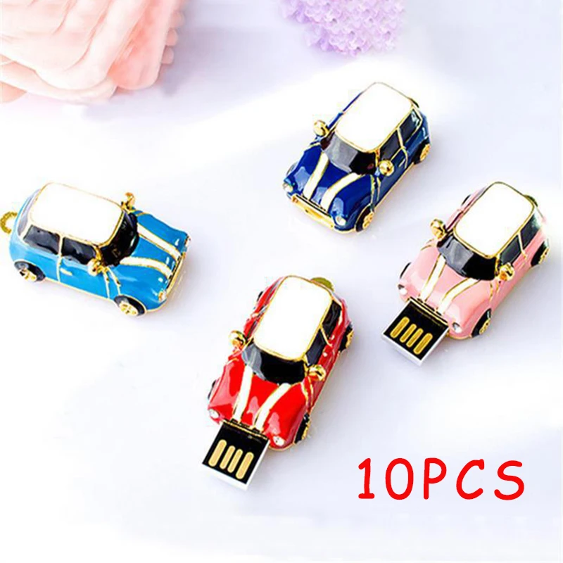 U&H GM033 Car USB Flash Disk 10PCS Pendrive Metal Pen Drive Wiith 4GB/8GB/16GB/32GB/64GB/128GB/265GB Wholesale For Desktops