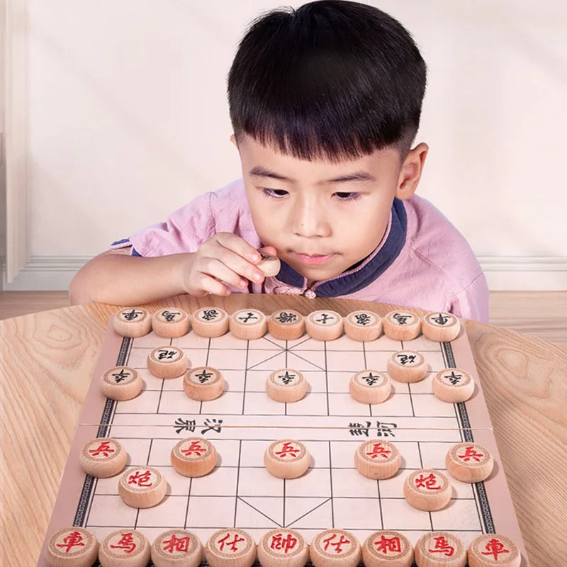 Wood Mini Chinese Chess Pieces Backgammon Decor Travel Puzzl Game Consol Travel Kids Entertainment Jogos De Tabuleiro Games