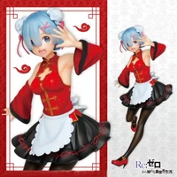 re zero starting life in another world rem anime doll rem chinese style pvc action figure rem and ram doll model doll ornament