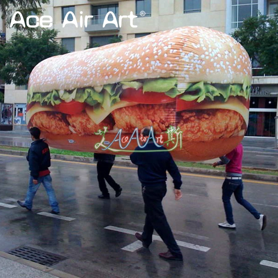 

Непосредственно с фабрики 8 м/10 м/13 м длинный надувной гамбургер для рекламы/украшения от Ace Air Art