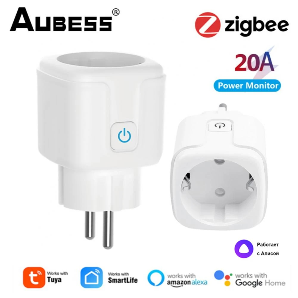 

Умная розетка Zigbee, 20 А, с мониторингом мощности